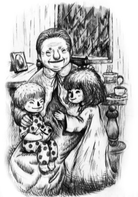 10) หญิงชราดีใจที่จู่ ๆ ได้หลานมา 2 คน