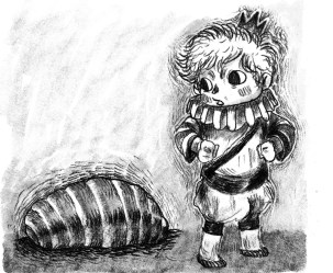 10) เจ้าชายเดินไปที่มุมห้อง เจอแต่รังดักแด้