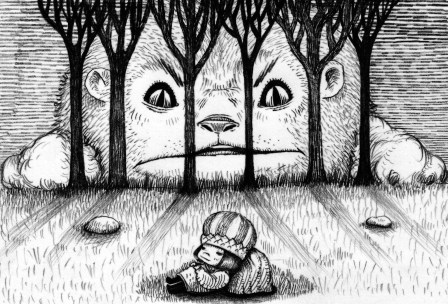 12) เจ้าชายล้มตัวลงนอนพัก สิงโตมองผู้บุกรุก