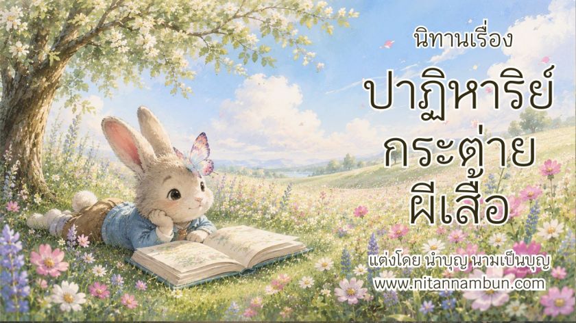 นิทานเด็ก ปาฏิหาริย์กระต่ายผีเสื้อ โดยนำบุญ