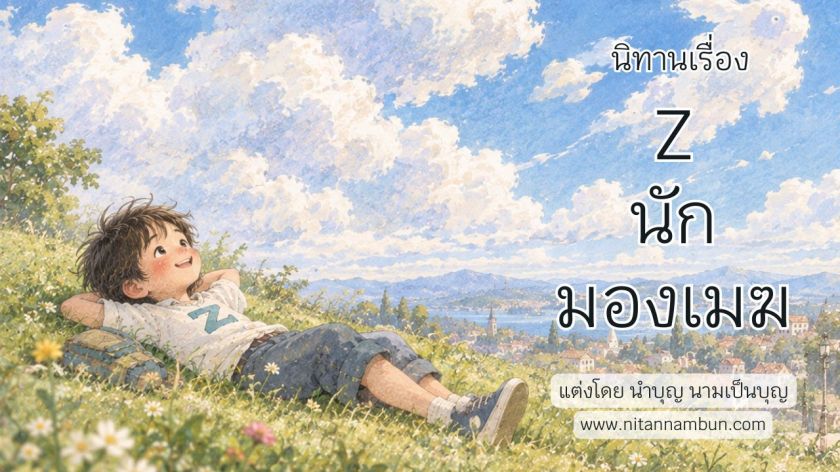 นิทานเด็กไทย นักมองเมฆ สอนให้รู้จักปล่อยวางและหาความสุข