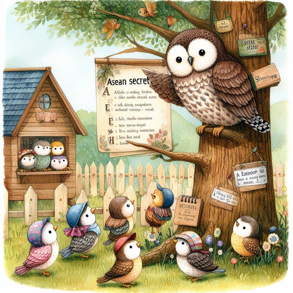 ภาพประกอบนิทานเรื่อง เคล็ดลับของจิ๊บจิ๊บ แสดงนกกระจอกน้อยในบรรยากาศโรงเรียนบนต้นไม้ สื่อถึงข้อคิดการเรียนหนังสืออย่างมีความพยายามและการลงมือทำทันทีโดยไม่มัวกังวล เหมาะสำหรับใช้เป็นภาพประกอบนิทานเด็กและบทความสอนใจ